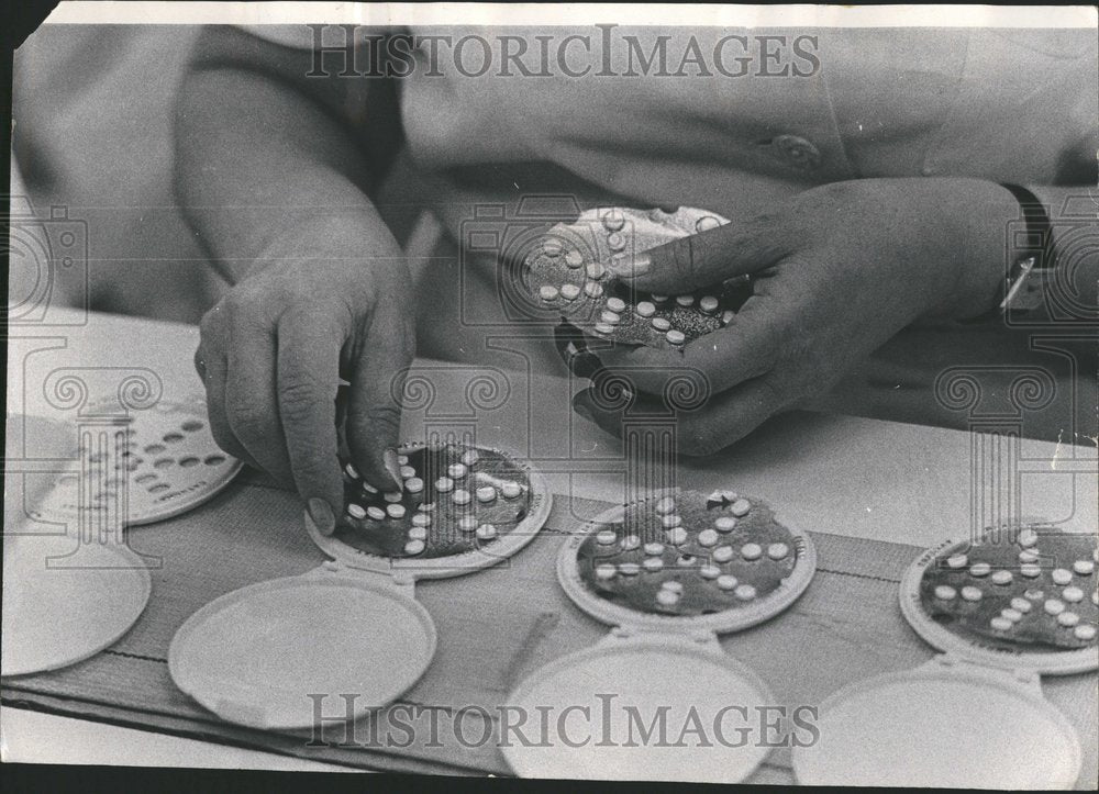 1967 Russle Gungle, Packaging Manager pills-Historic Images