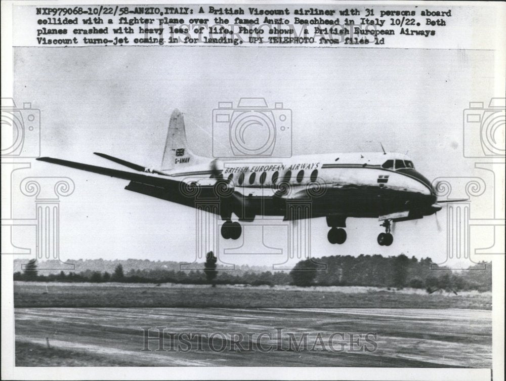 1958 Bristish Viscount Airliner - Historic Images