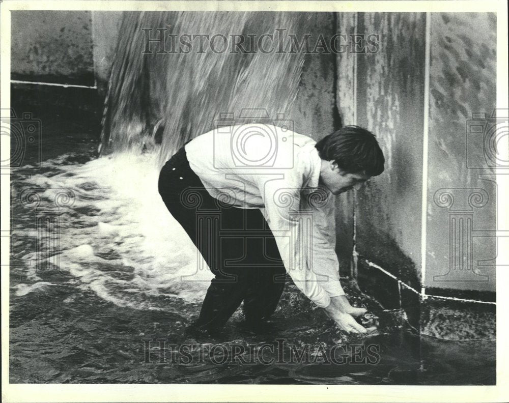 1983, Jim Leske Saves Goodman Theater Ducks - RRV76085 - Historic Images