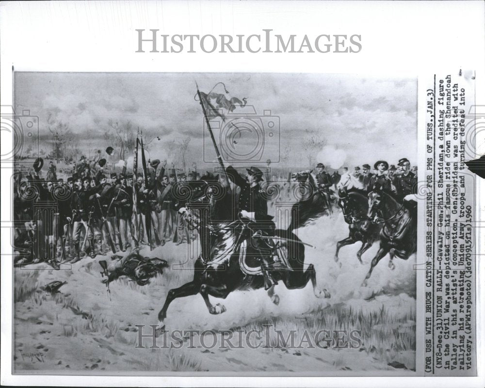 1960, Calvary General Phil Sheridan Drawing - RRV76135 - Historic Images