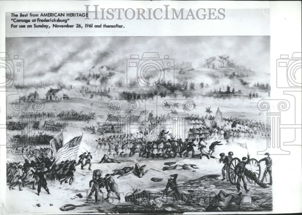 1961 "Carnage At Fredericksburg" Painting-Historic Images