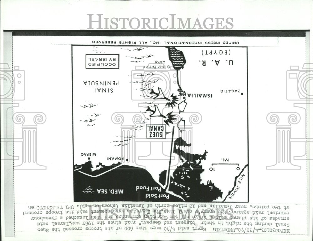 1970 Egypt Israel Suez Canal Raid Ismailia-Historic Images