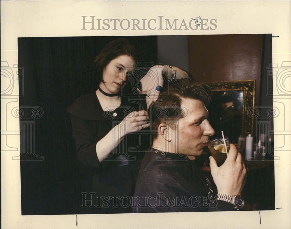 1993 Press Photo Kennice Basher Hairstylist Kathy Calfi - Historic Images