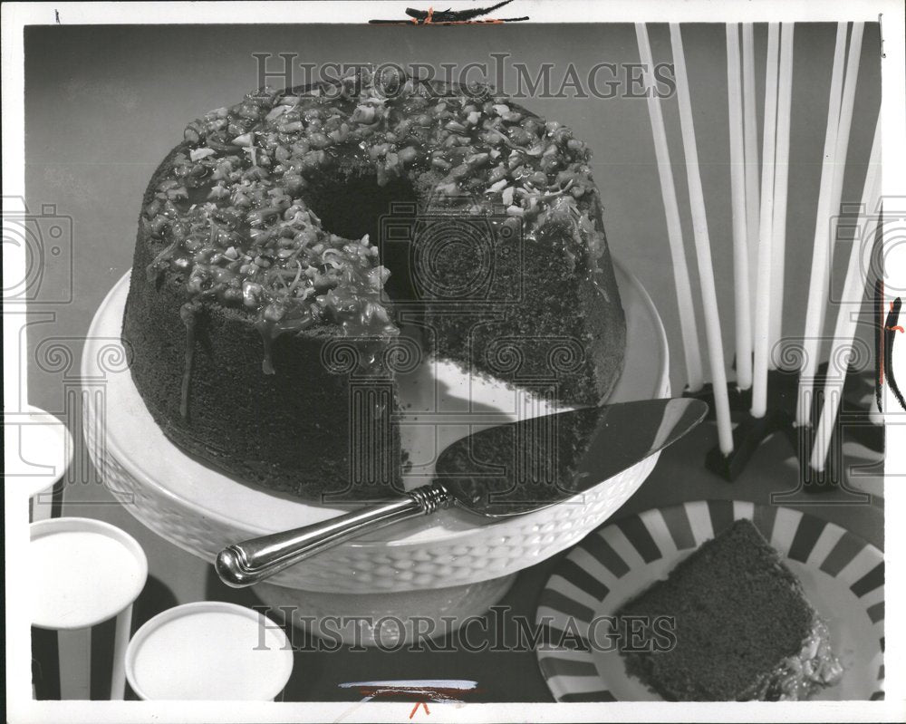 1967 Celebration Chocolate Pound Cake Food-Historic Images