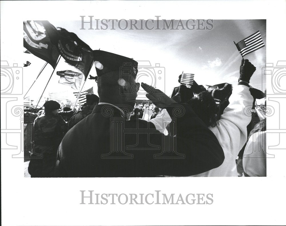 1991 Press Photo Lt. Col. Tad Watson Army Commander - Historic Images