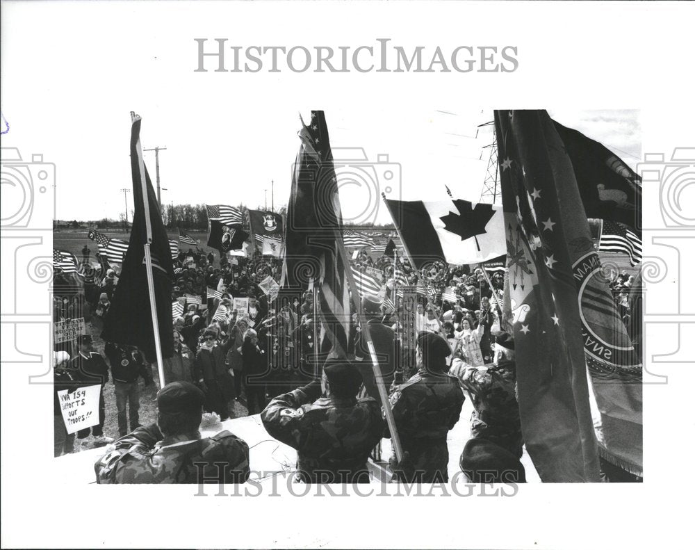 1991, Warren Rally President Bush Gulf War - RRV76615 - Historic Images