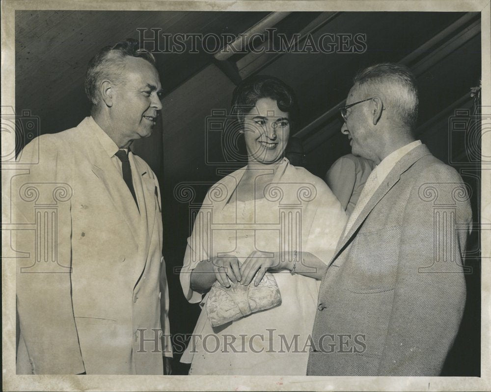 1960 Press Photo Joan Rossi Valter Poole Edward McGowan - Historic Images