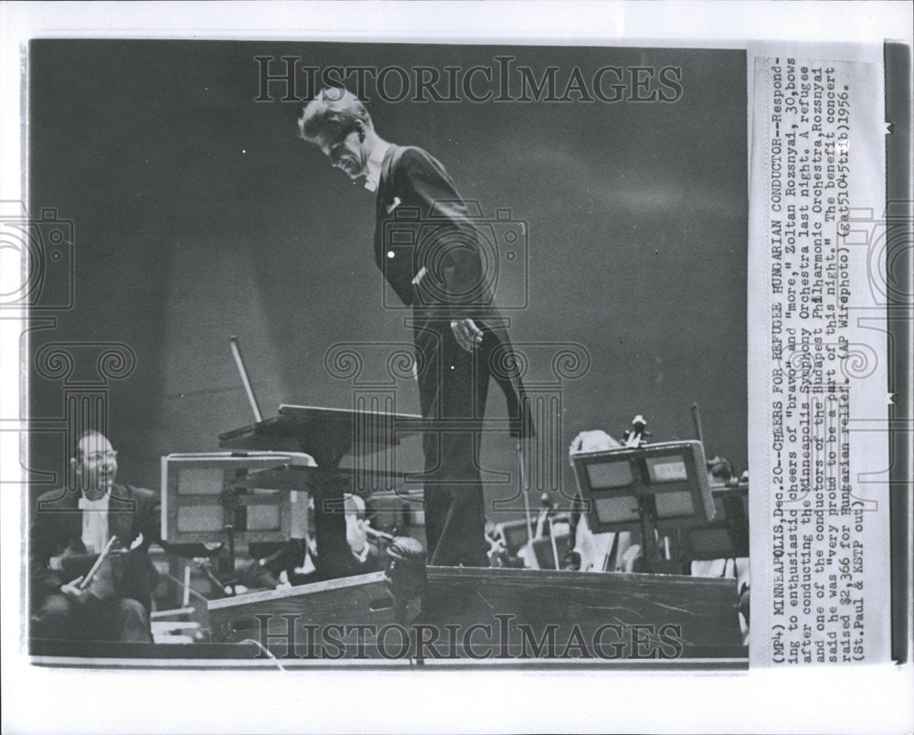 1956 Press Photo Zoltan Rozsnyai conducts Orchestra - RRV76793 - Historic Images