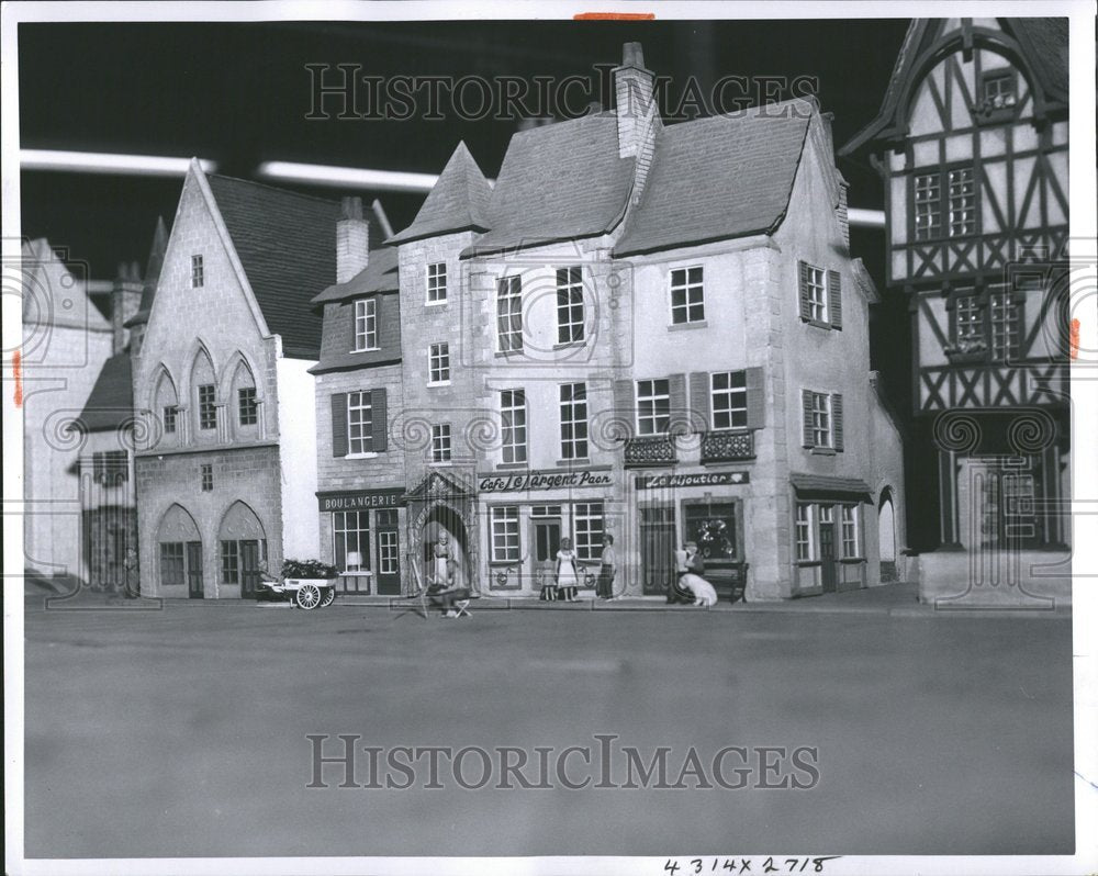 1963 Miniature Village Buildings-Historic Images