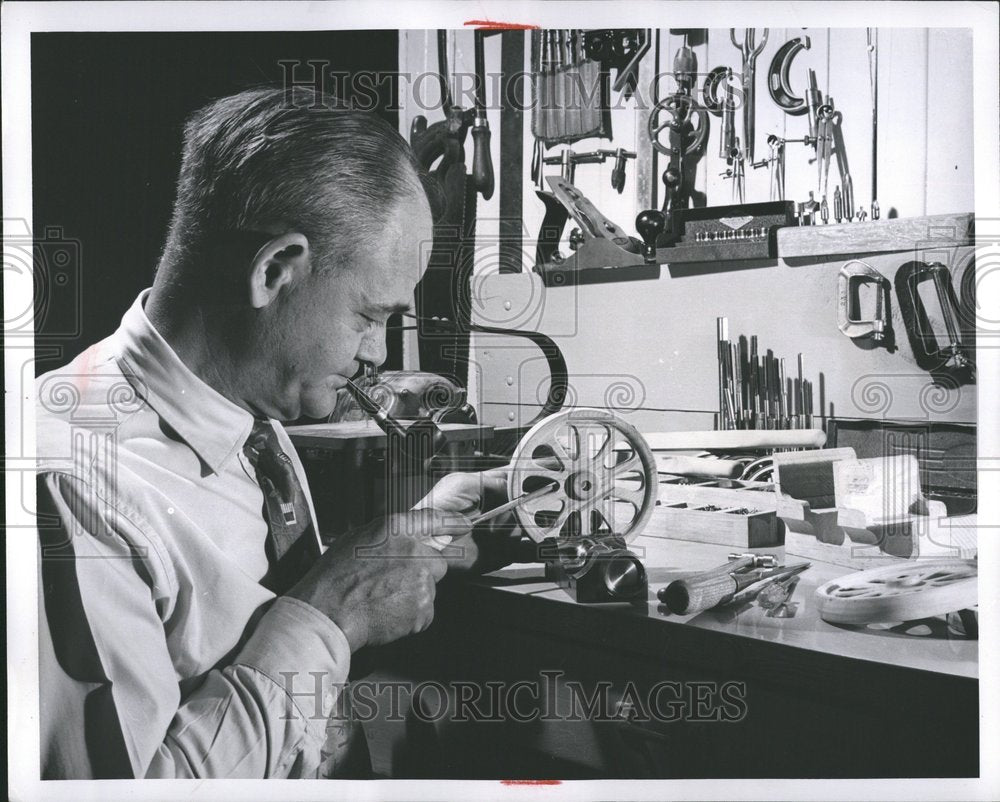 1952 Miniature Building Wheels Basement-Historic Images