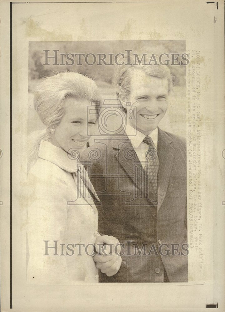 1973 Press Photo Princess Anne and Mark Phillips - Historic Images