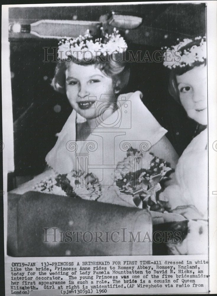 1960 Princess Anne As Bridesmaid Romsey - Historic Images