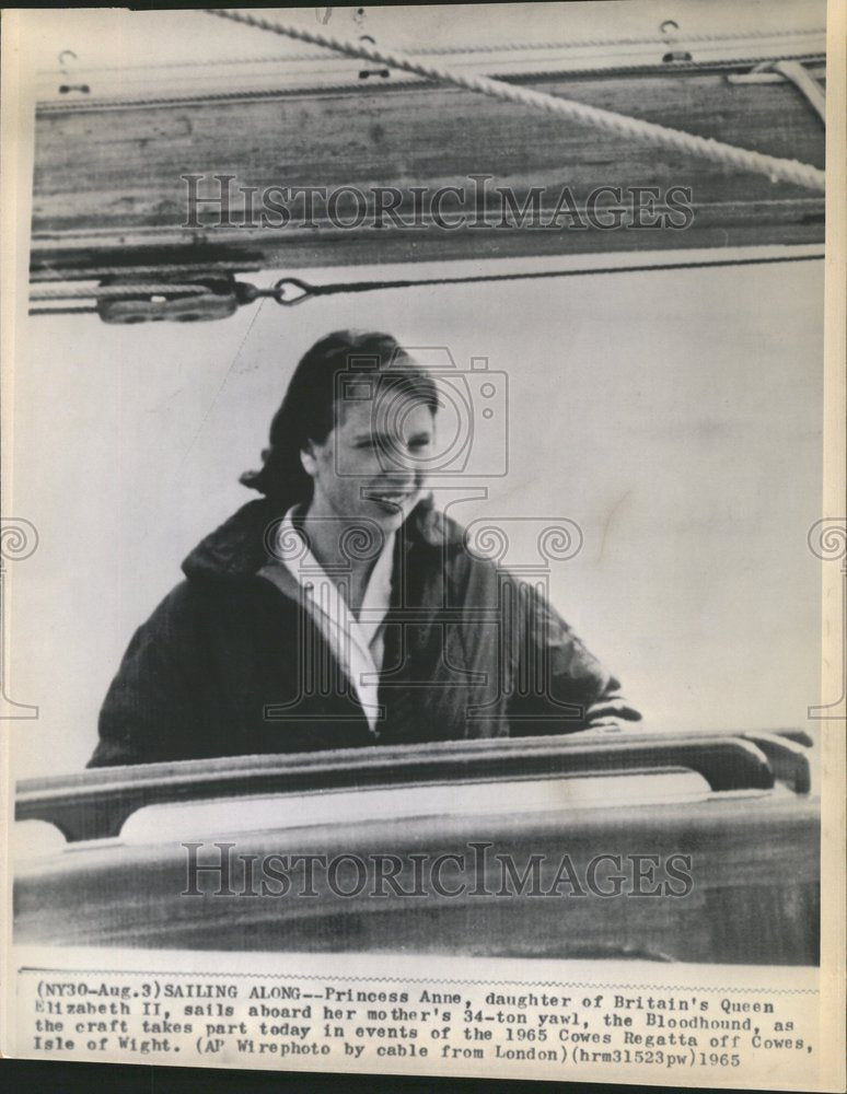 1965 Press Photo Princess Anne Sailing Bloodhound - RRV77127 - Historic Images