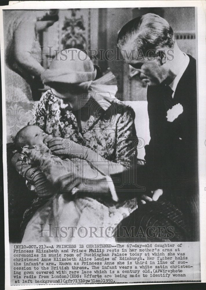 1950 Princess Anne Christening Buckingham-Historic Images