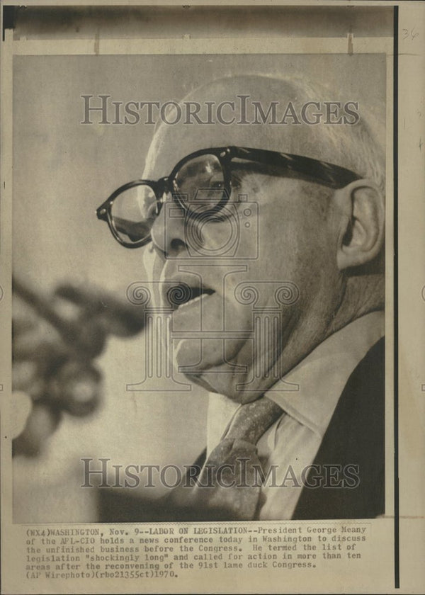 1970, AFL-CIO Labor President George Meany - RRV77197 - Historic Images