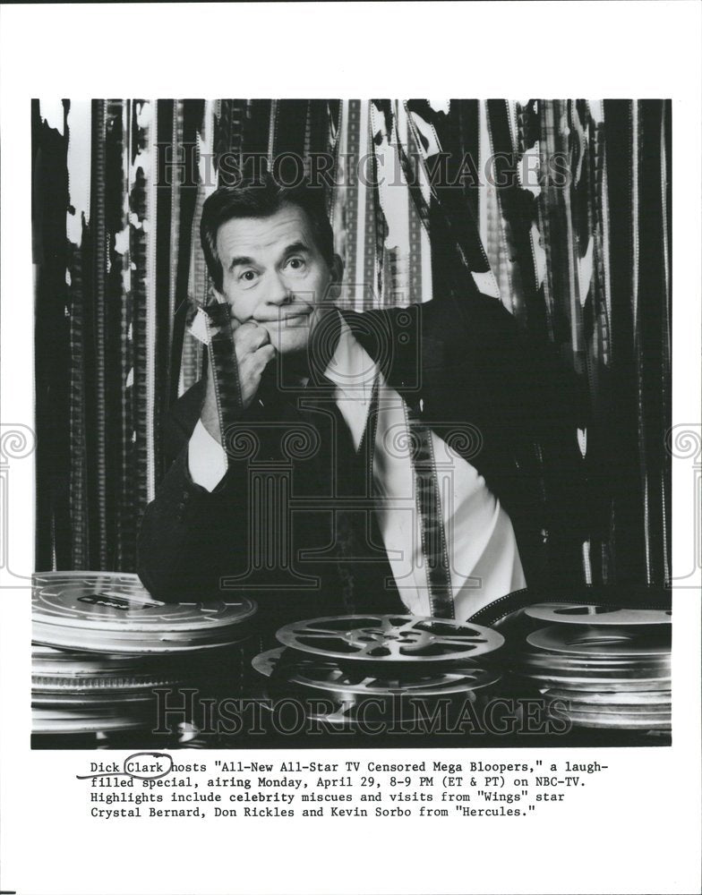 Press Photo Dick Clark/TV Bloopers/American Bandstand - RRV77775 - Historic Images