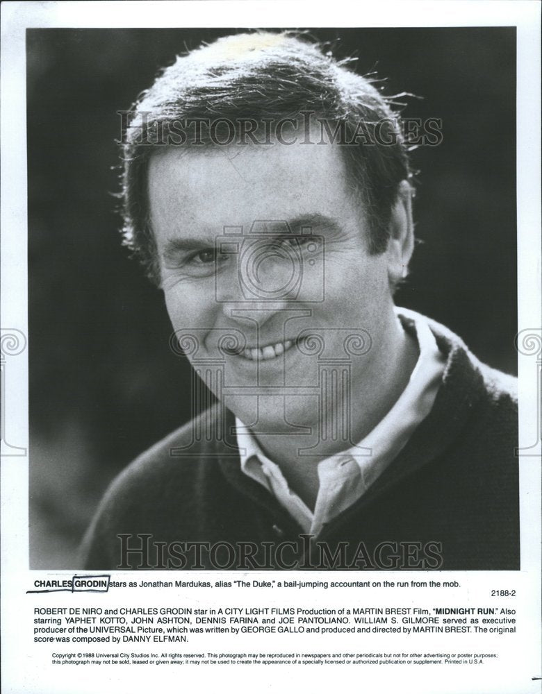 1990, Midnight Run Film Actor Charles Grodin - RRV77797 - Historic Images