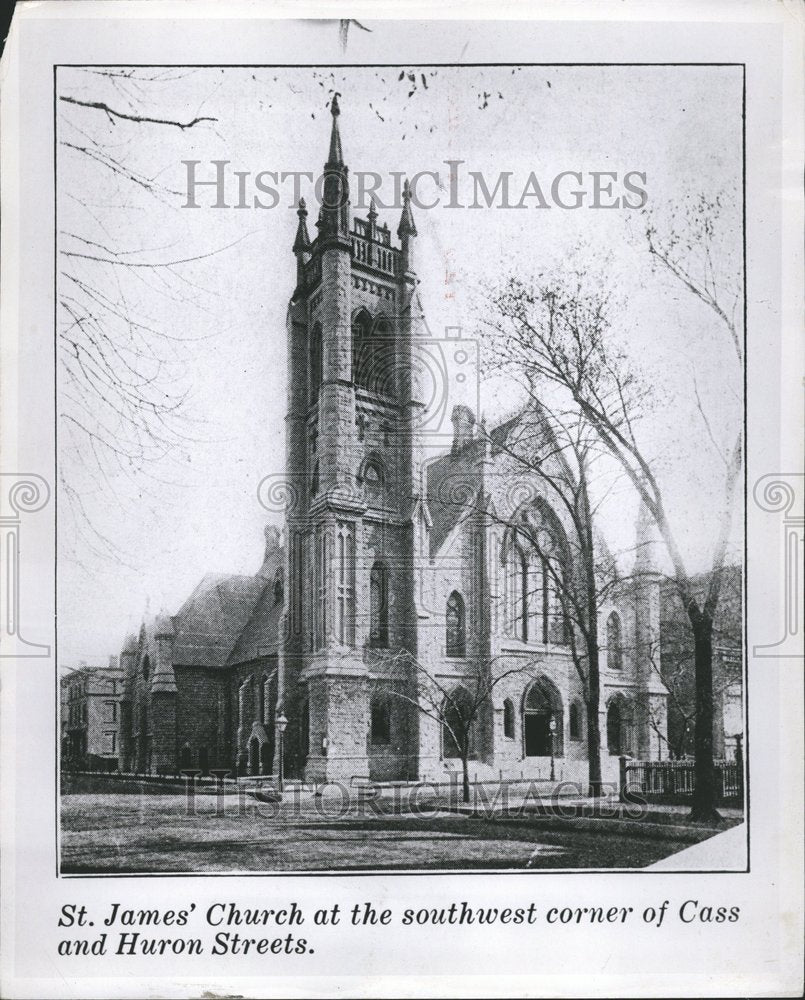 1953 James Church Corner Cass Streets Huron - Historic Images