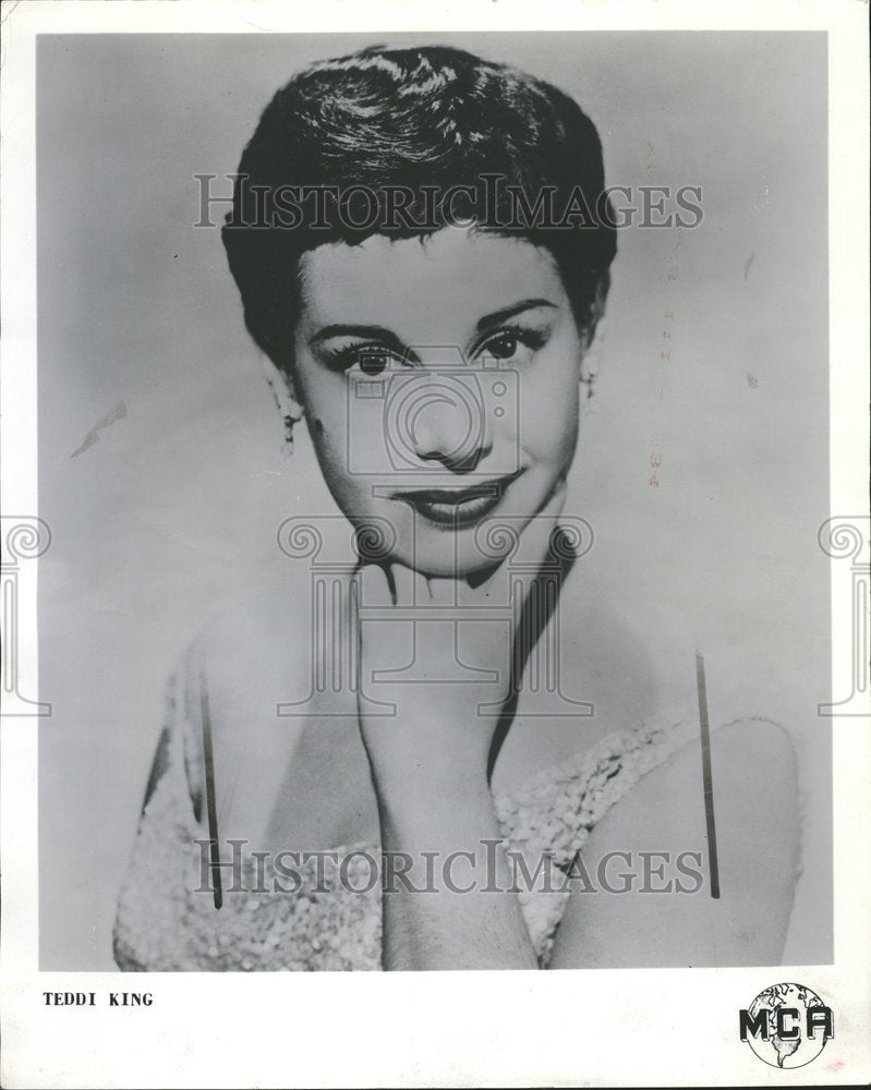 1963 Entertainer Teddi King Promo Shot - Historic Images