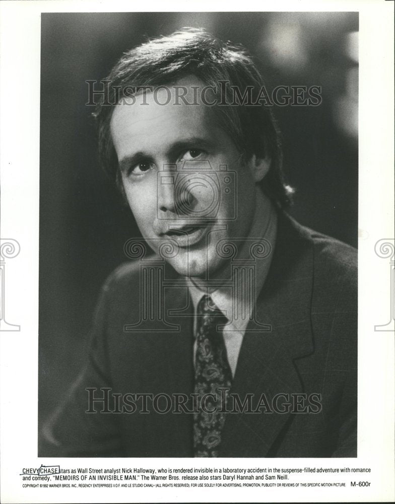 1992 Press Photo Memoirs Of Invisible Man Film Chase - Historic Images