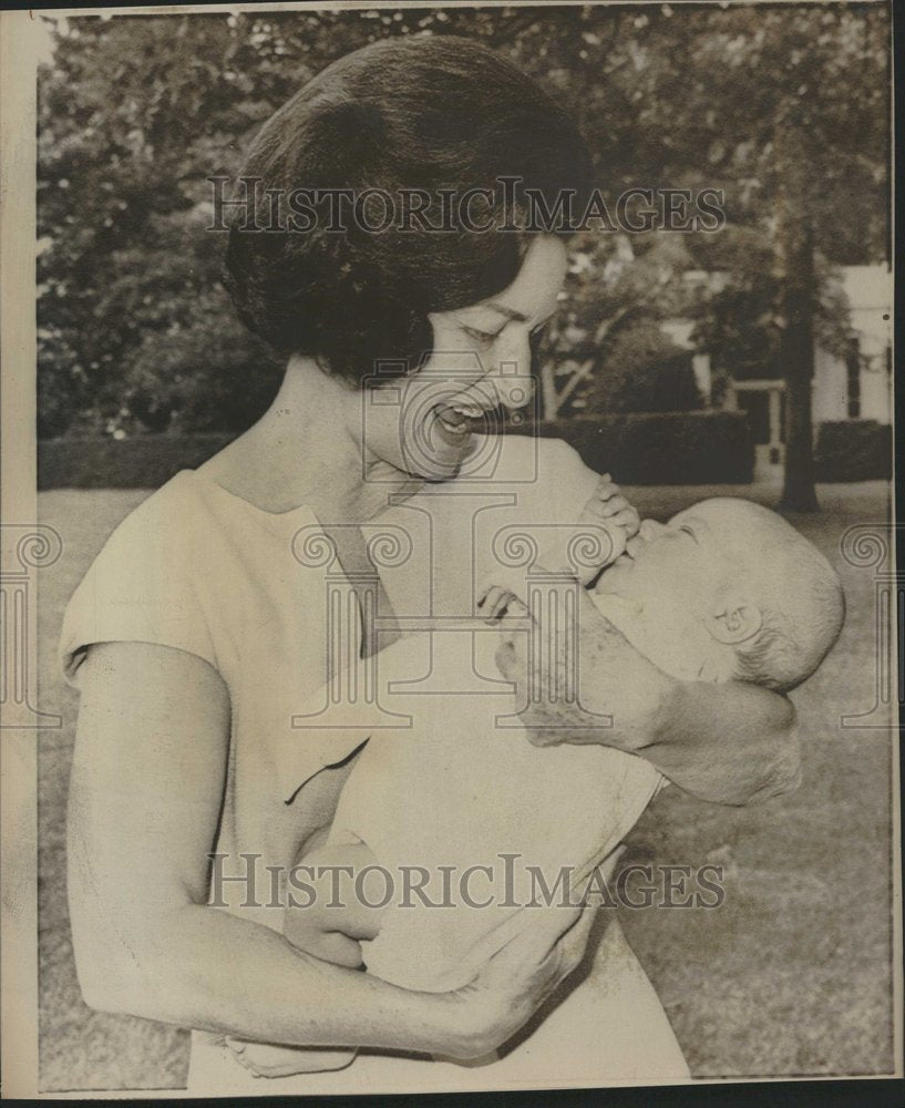 1967 Press Photo President Lyndon Johnson Grandchild - RRV78951 - Historic Images