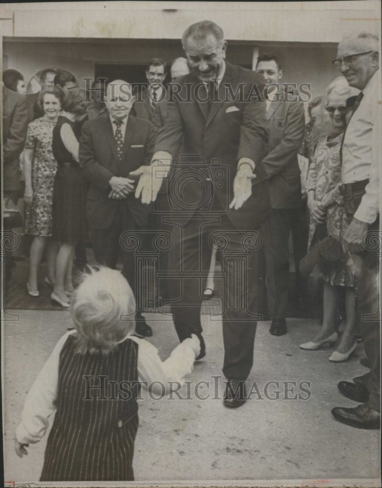 1968 Press Photo Lyndon B. Johnson President Family - Historic Images