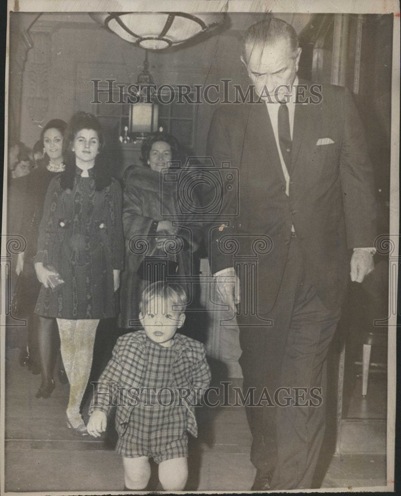 1969 Press Photo Lyndon Johnson President United States - Historic Images