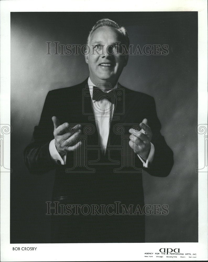 1975 Press Photo George Robert Bob Crosby Bandleader - Historic Images