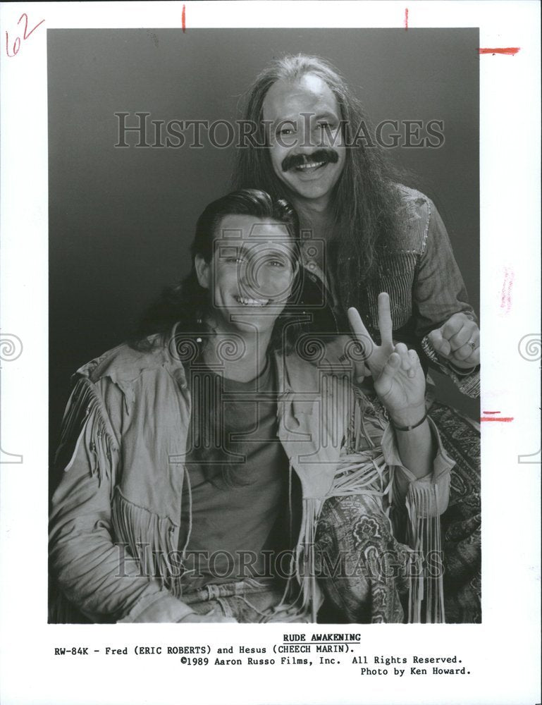 1989 Press Photo Actors Eric Roberts and Cheech Marin - RRV80055 - Historic Images