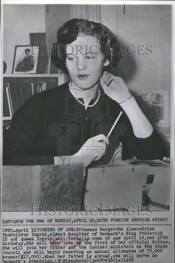 1959 Press Photo Princess Margarethe Alexandrine - RRV80099 - Historic Images