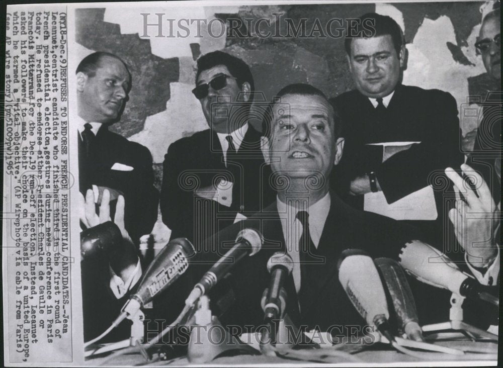 1965 Press Photo French Presidential Candidates - Historic Images