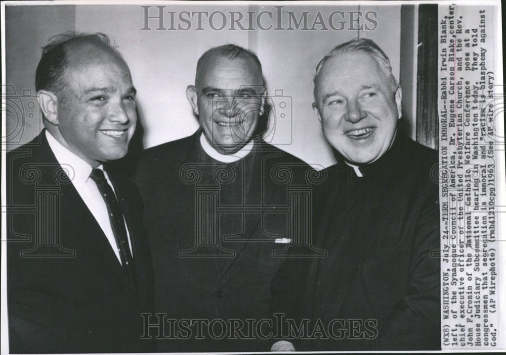 1963 Clergy speak to Congress on Racism  - Historic Images