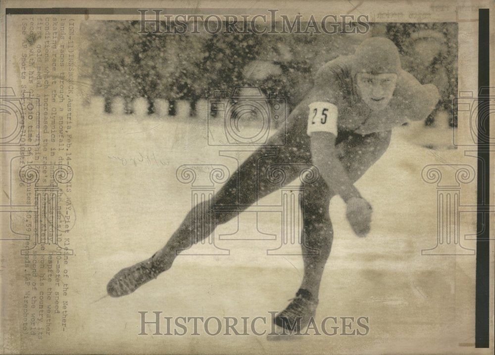 1976 Press Photo Piet Kleine Olympics Speed Skating - RRV80783 - Historic Images