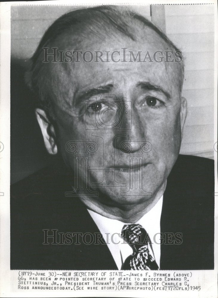 1945 Press Photo James F. Byrnes Secretary of State - RRV86483 - Historic Images