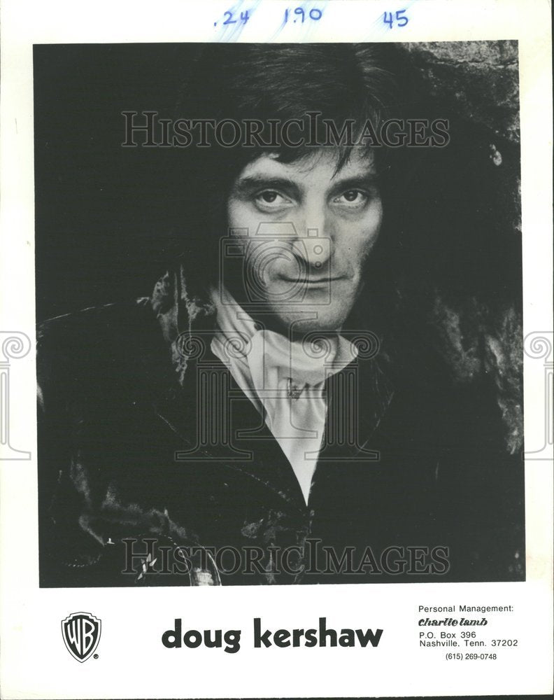 1974 Press Photo Doug Kershaw American Singer Musician - Historic Images