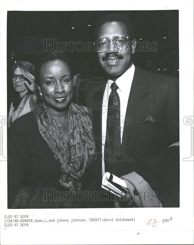 1990 Press Photo Johnny June Johnson - Historic Images