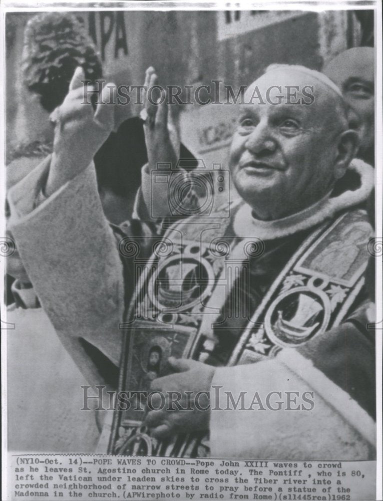 1962 Pope John XXIII At St. Agostino Church-Historic Images