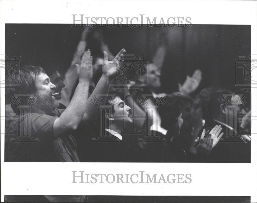 1988, City Council approval gay rights cheer - RRV87191 - Historic Images