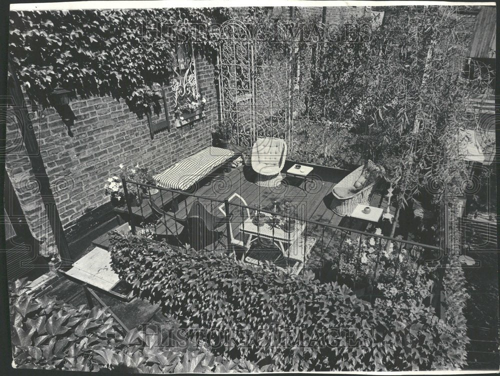 1966, Ed ZagRodny Second Floor Patio Garden - RRV87263 - Historic Images