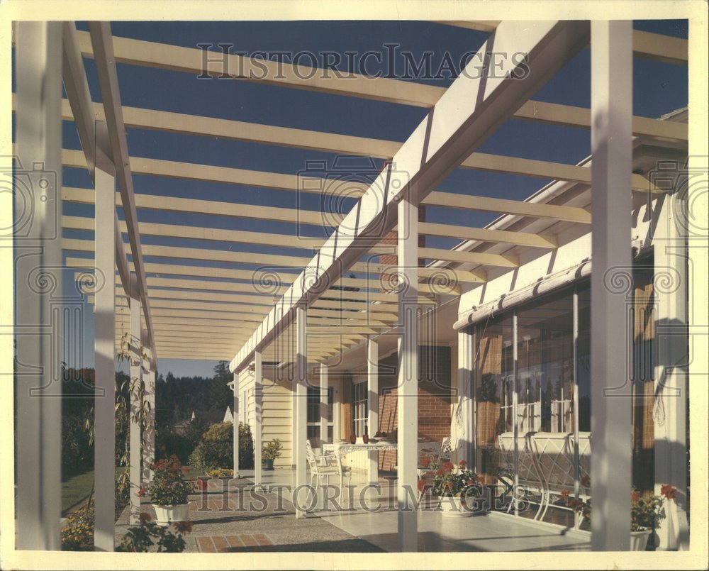 1963, Post &amp; Beam Canopy Patio Construction - RRV87279 - Historic Images