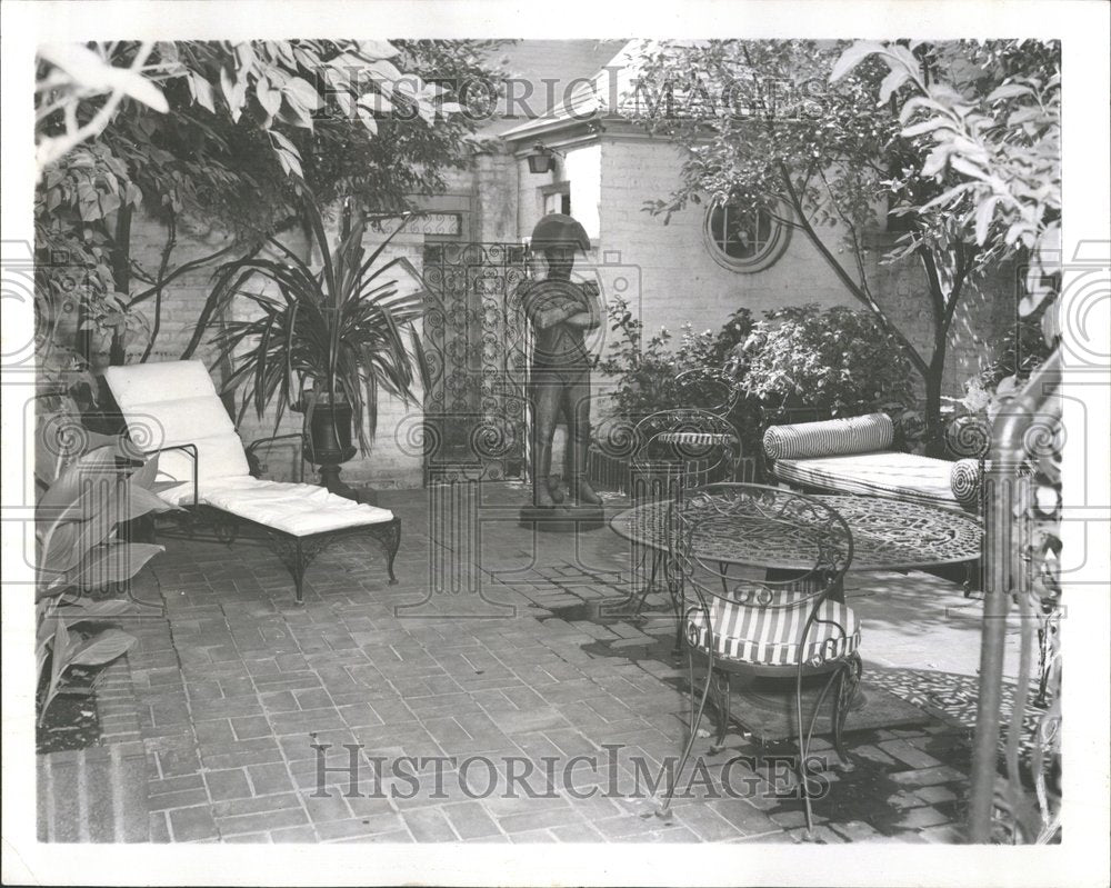 1959, Warren Keefes Napoleon Inspired Patio - RRV87283 - Historic Images