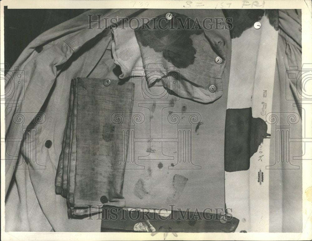 1935 Specimen fingerprints on cloth-Historic Images
