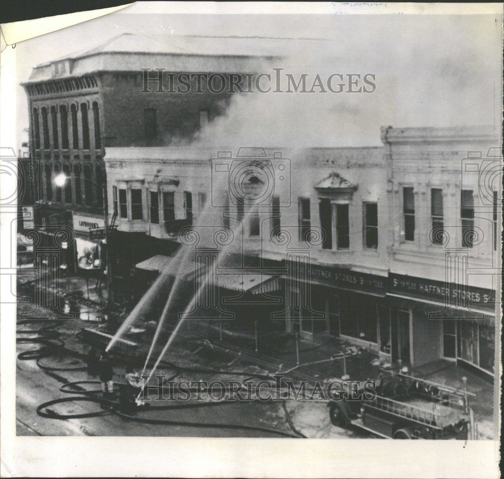 1964, Fire Hits Downtown Paxon, Illinois - RRV87577 - Historic Images