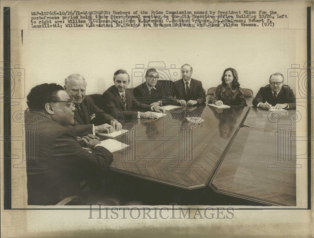 1971 Press Photo Nixon Price Commission Members Grayson - RRV87595 - Historic Images