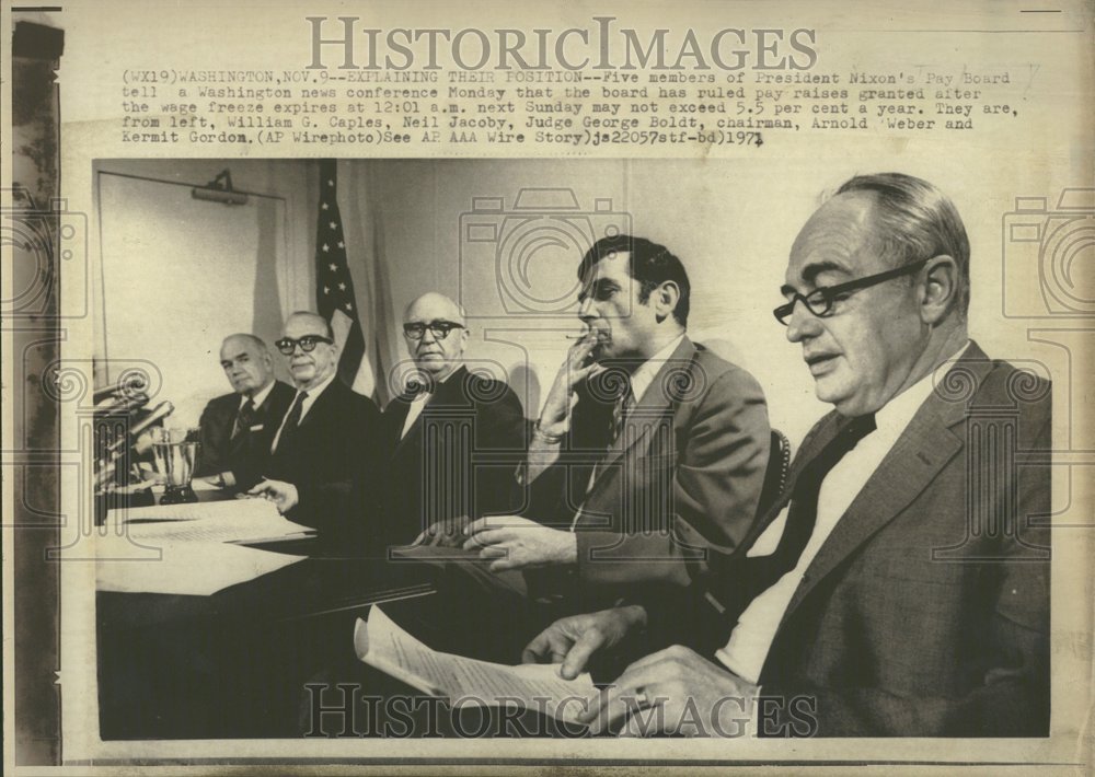 1971 President Nixon&#39;s Pay Board Meeting-Historic Images