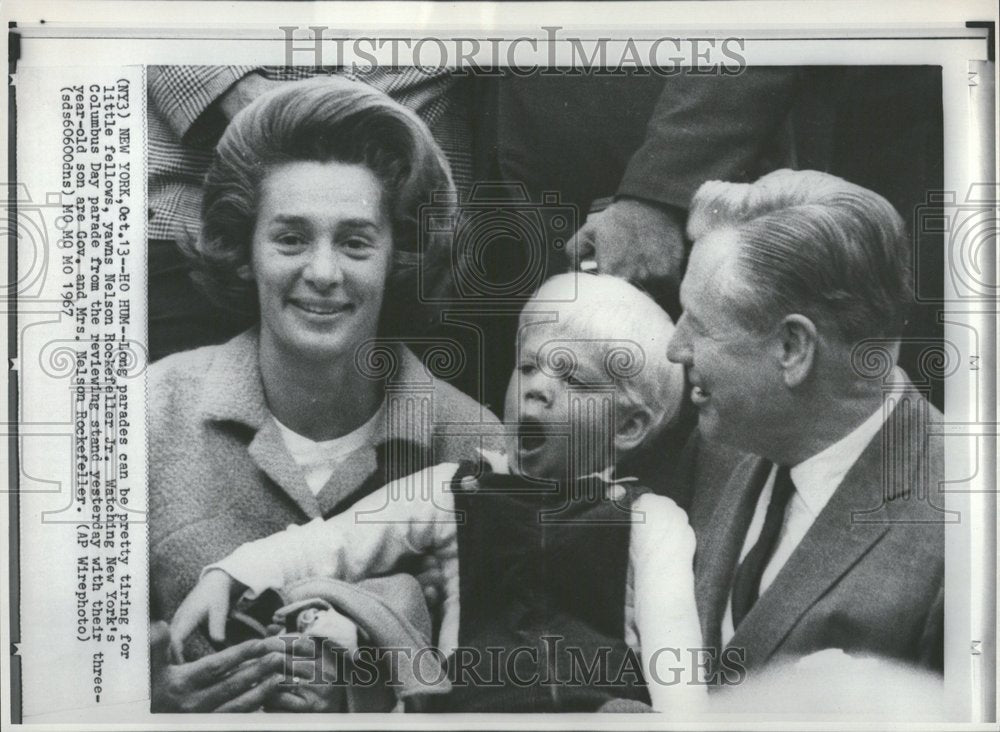 1967 Nelson Rockefeller Jr. parade yawn-Historic Images