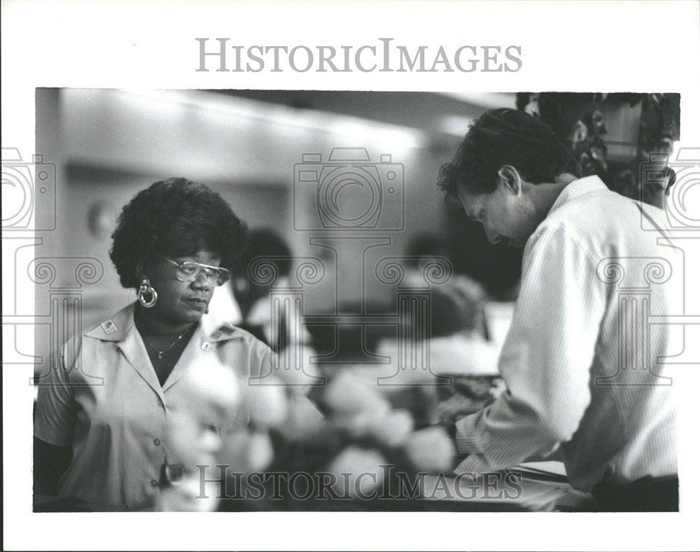 1989, Post Office Window Clerk - RRV88533 - Historic Images