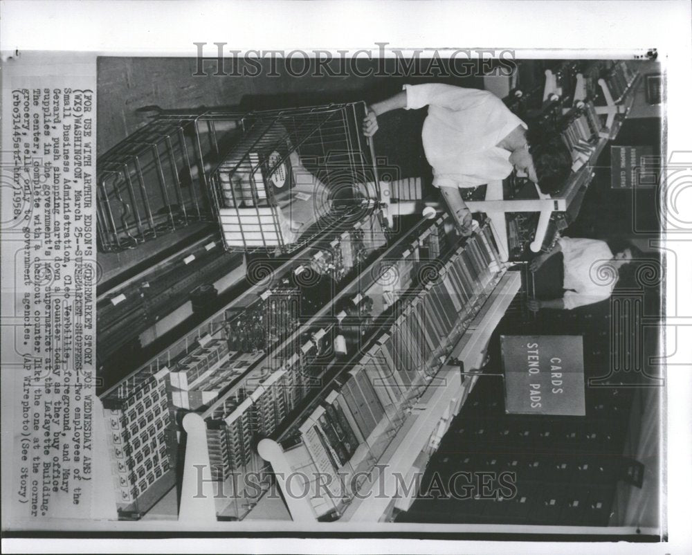 1958 Cleo Verbillie & Mary Gerard Shopping-Historic Images