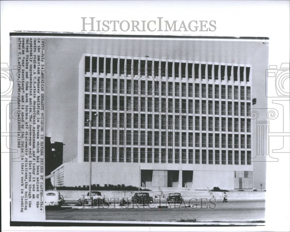 1963, American Embassy Havana Cuba Seized - RRV88767 - Historic Images