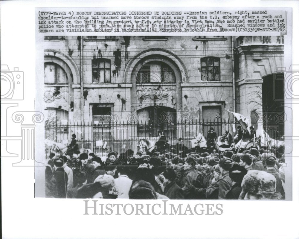 1965, Russian Soldiers Student Protest - RRV88911 - Historic Images